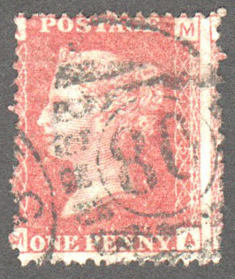 Great Britain Scott 33 Used Plate 185 - MA - Click Image to Close